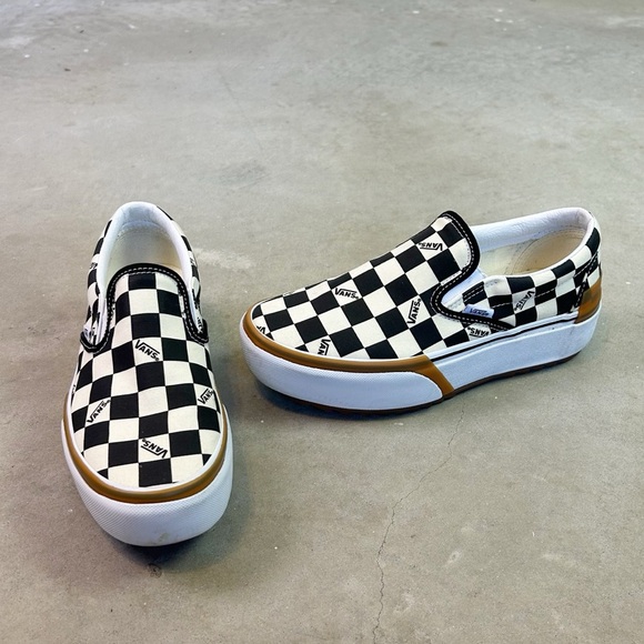 Vans Shoes Vans Era Stacked Black White Checkered Low Top Slip On